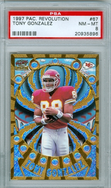 1997 popular Playbook Tony Gonzalez Rookie Card